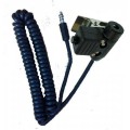 Helicopter Headset / Helmet Extension Lead With PTT (Coiled)