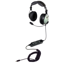 David Clark DC One-XH ANR Headset  (U174 Helicopter Plug and Coiled Cord)